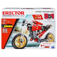 Erector by Meccano, 5-in-1 Street Fighter Bike, S.T.E.A.M. Building Kit, for Ages 10 and Up