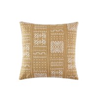 Kila Decorative Throw Pillow, Square, 18" x 18", Mustard, 1 Piece