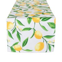 DII Lemon Bliss Print Outdoor Table Runner, 72 x 14", 100% Cotton