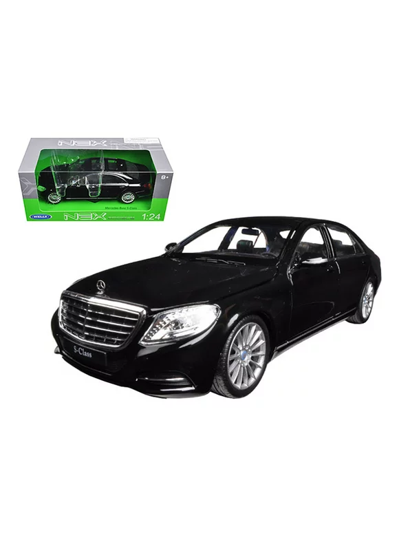 Mercedes S Class Black 1/24 Diecast Model Car by Welly