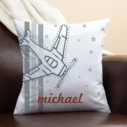 Personalized Vintage Airplane Pillow