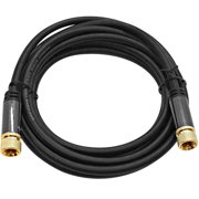 Seismic Audio 10 Foot Digital Audio Video Coaxial Cable - Premium Coax AV Cord F Type Male Pin - SA-DCAVC01-10