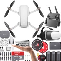 DJI CP.MA.00000123.01 Mavic Mini Quadcopter Drone Fly More Combo Renewed With One Year Warranty Bundle with Drone Landing Pad, 64GB Memory Card and VR Viewer