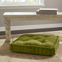 Better Homes & Gardens Corduroy Tufted Square Floor Cushion, Olive Green