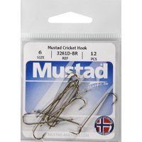 Mustad Aberdeen Cricket Hook - Size: #6 (Bronze) 12pc