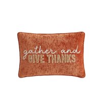 Mainstays Give Thanks Oblong Decorative Throw Pillow, 14" x 20", 1 Piece