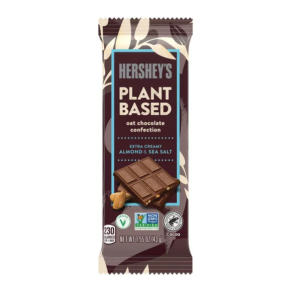 Hershey's Plant Based Extra Creamy with Almond and Sea Salt Candy, Bar 1.55 oz