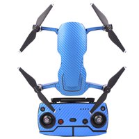 Decals for DJI Mavic Air Waterproof PVC Carbon Grain Graphic Body+RC+3 Battery Stickers Skin Color:blue