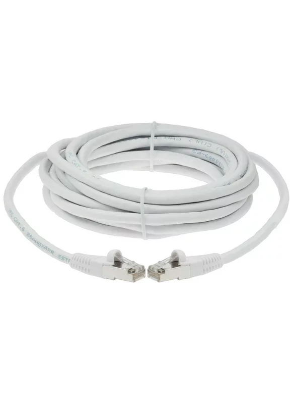 SF Cable Cat6 Shielded Ethernet Cable, 20 feet - White