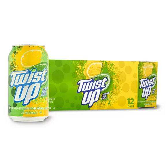 Great Value Twist Up Lemon Lime Soda Pop, 12 fl oz, 12 Pack Cans