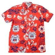 Men's Fresno State University Bulldogs Floral Shirt Button Up Beach Shirt