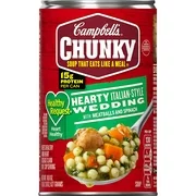 Campbell's Chunky Healthy Request Hearty Italian-Style Wedding withMeatballs and Spinach Soup, 18.6 oz. Can (Pack of 12)