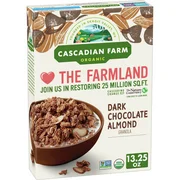 Cascadian Farm Organic Granola, Dark Chocolate Almond Cereal, 13.25 oz