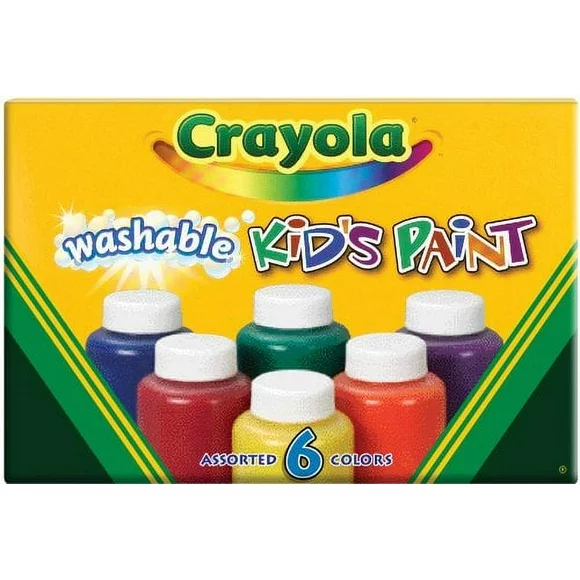Crayola Washable Kids Paint (6 Colors Count) Perfect Arts And Crafts