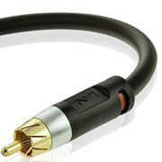 Mediabridge ULTRA Series Digital Audio Coaxial Cable (4 Feet) - Dual Shielded with RCA to RCA Gold-Plated Connectors - Black - (Part# CJ04-6BR-G2 )