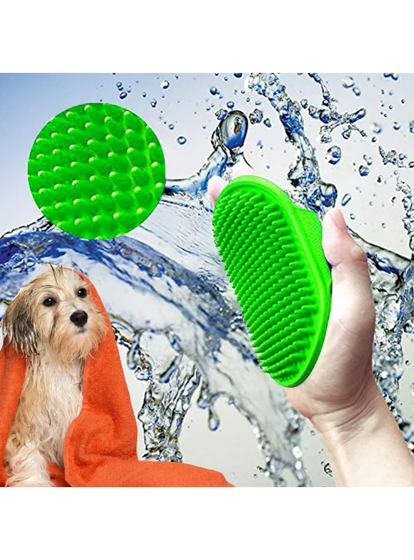 Pet Rubber Grooming Massage Hair Removal Bath Brush Glove Dog Cat Puppy Comb