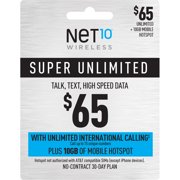 Net10 $65 Unlimited 30 Days Plan (Email Delivery)