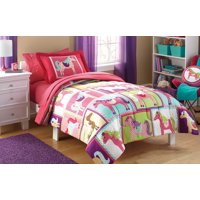 Your Zone Pink Horsey Bed-in-a-Bag Coordinating Bedding Set