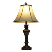 Decor Therapy Traditional Faux Marble Table Lamp, Bronze Finish