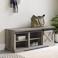 Derry Sliding Barn Door Entryway Storage Bench by Manor Park, Multiple Finishes