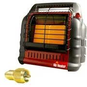 Mr. Heater MH18B California Approved "BIG Buddy" Indoor Safe Propane Heater + Propane One Pound Tank Refill Adapter