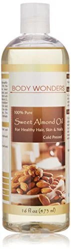 Body Wonders 100% Pure  Almond Oil  Cold-pressed SweetFor Healthy Hair, Skin & Nails may help strengthen dry, damaged hair and promote growth and shine.