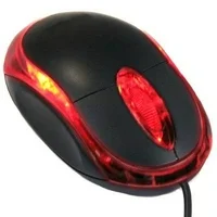 New Black 3-Button 3D USB Wired 800 Dpi Optical Light Scroll Wheel Mice Mouse for PC Laptop Desktop - 2 Pack