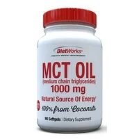 DietWorks MCT Oil Softgels, Fat Burning, Boost Metabolism, Weight Loss, Brain Power, Natural Energy, Keto Friendly, 90 Servings