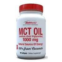 DietWorks MCT Oil Softgels, Fat Burning, Boost Metabolism, Weight Loss, Brain Power, Natural Energy, Keto Friendly, 90 Servings