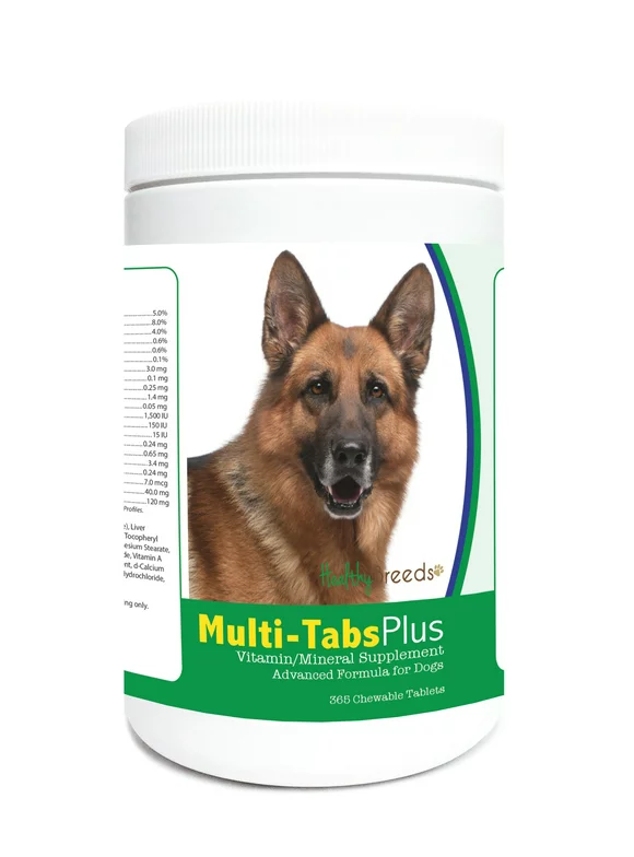 Healthy Breeds Dog Multi-Tab Vitamin and Mineral Supplement for German Shepherd, 365 Chews