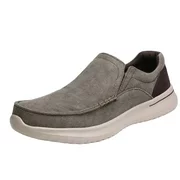 Bruno Marc Men's Comfort Lightweight Canvas Shoes Sidewalk Casual Shoes Slip On Loafer Shoes DOCKEY BROWN Size 10