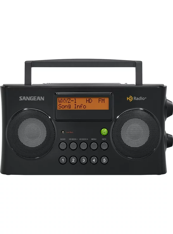 Sangean Portable AM/FM Radio, Black, HDR-16