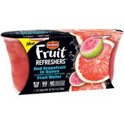 Del Monte GMO Free Fruit Refreshers Red Grapefruit in Guava Water, 7 Oz, 2 Count Cup