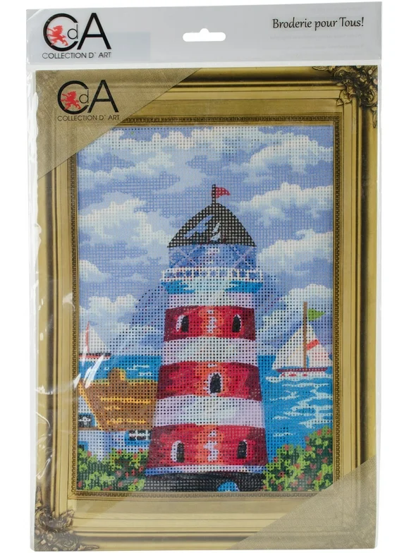 Collection D'Art Stamped Needlepoint Kit 38X24cm-Lighthouse
