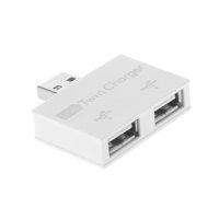 Aktudy USB 2.0 Male to Twin Charger Dual 2 Port USB Splitter Hub Adapter Converter