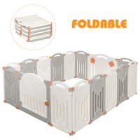 Costway Foldable Baby Playpen 16 Panel Activity Center Safety Play Yard