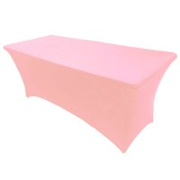 Gowinex Pink 8 ft Spandex Fitted Stretch Tablecloth Table Cover