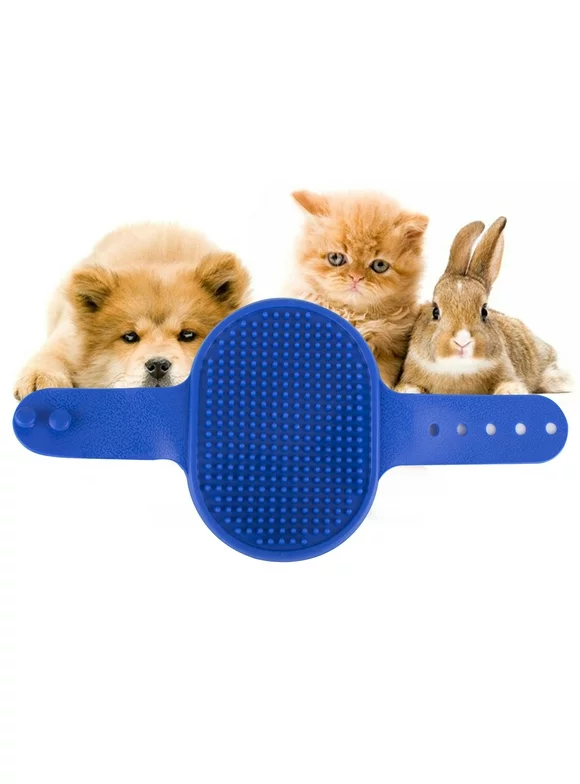 Pet Shampoo Brush Soothing Massage Brush - Great Grooming Tool Curry Comb for Dogs & Cats Washing and Massaging