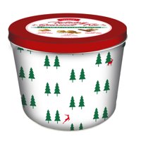 Hickory Farms Gourmet Select Reindeer & Tree Assorted Popcorn Tin, 24 Oz. (Peppermint, Snickerdoodle & Sea Salt Caramel Flavored Popcorn)