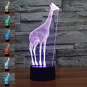 Giraffe 3D Night Light Table Desk Optical Illusion Lamps 7 Color Changing Lights