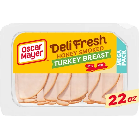 Oscar Mayer Deli Fresh Honey Smoked Sliced Turkey Breast Deli Lunch Meat, 22 Oz Package