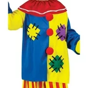 Fun World Costumes Baby Girl's Big Top Clown Toddler Costume, Yellow, Large