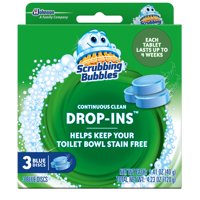 Scrubbing Bubbles Continuous Clean Drop-Ins, Blue Discs, 3 Ct, 4.23 oz