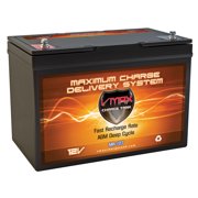 VMAX MR127-100 12V 100Ah AGM Deep Cycle Marine Battery for 12 Volt 55 Pound 55lb Thrust Trolling Motors