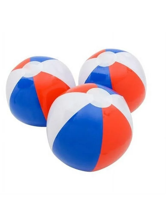Beach Ball - Red, White, and Blue - 12 per pack