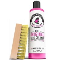 Pink Miracle Shoe Cleaner Kit with Brush - 8 OZ. Fabric Cleaner for Leather, Suede, Nubuck and White Sneakers