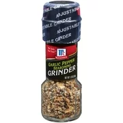 (2 Pack) McCormick Garlic Pepper Seasoning Grinder, 1.23 oz