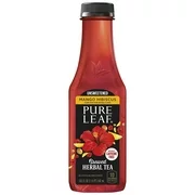 Pure Leaf Herbals Iced Tea, Unsweetened Mango Hibiscus, 18.5oz Bottles (12 Pack)