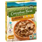 (2 Pack) Cascadian Farm Organic Cereal, Cinnamon Crunch, Whole Grain Cereal, 9.2 oz