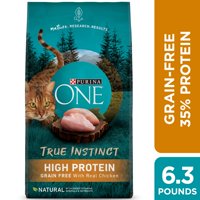 [Multiple Sizes] Purina ONE Natural, Grain Free Dry Cat Food, True Instinct Grain Free With Real Chicken